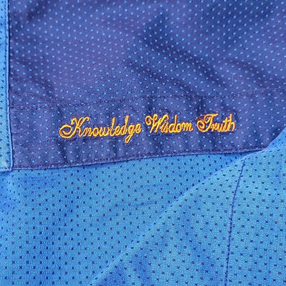 Robert Graham Mens Button-Up Shirt 2XL Blue Long Sleeve Reversible Woven - Picture 5 of 7